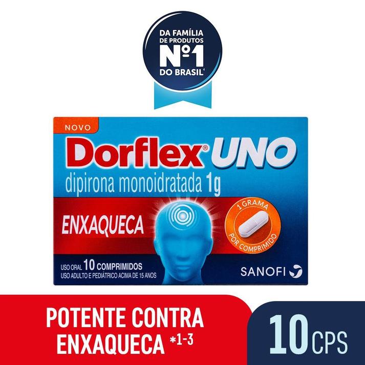 Oferta de Analgésico Dorflex Uno Enxaqueca 1g 10 Comprimidos por R$17,03 em Farmácia Permanente