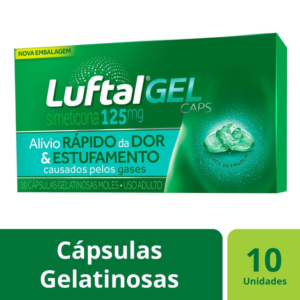 Oferta de Luftal Gel Caps Simeticona 125mg - 10 Cápsulas Gelatinosas por R$28,68 em Farmácia Permanente