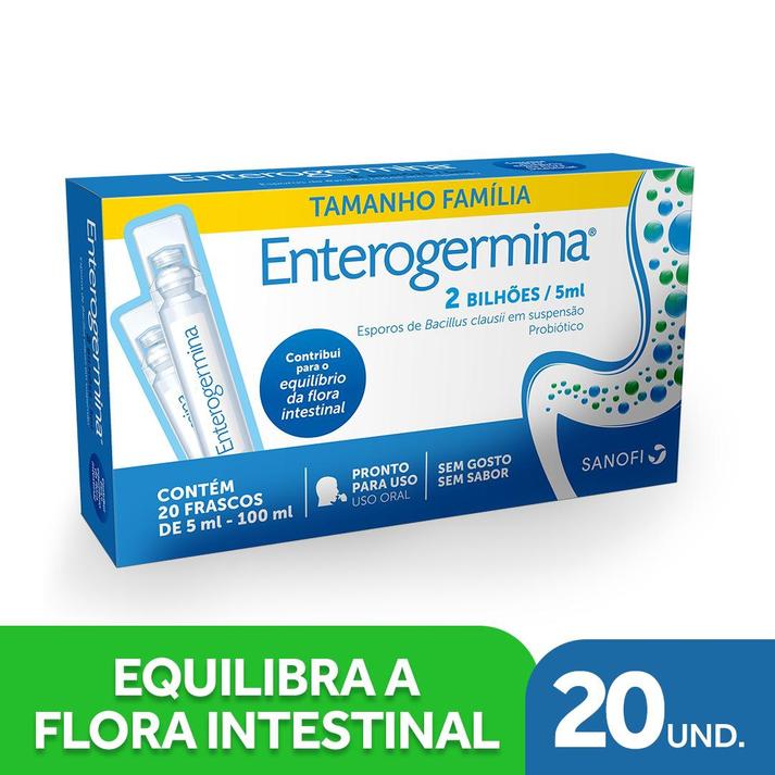 Oferta de Probiótico Enterogermina Tamanho Família 20 frascos por R$78,99 em Farmácia Permanente