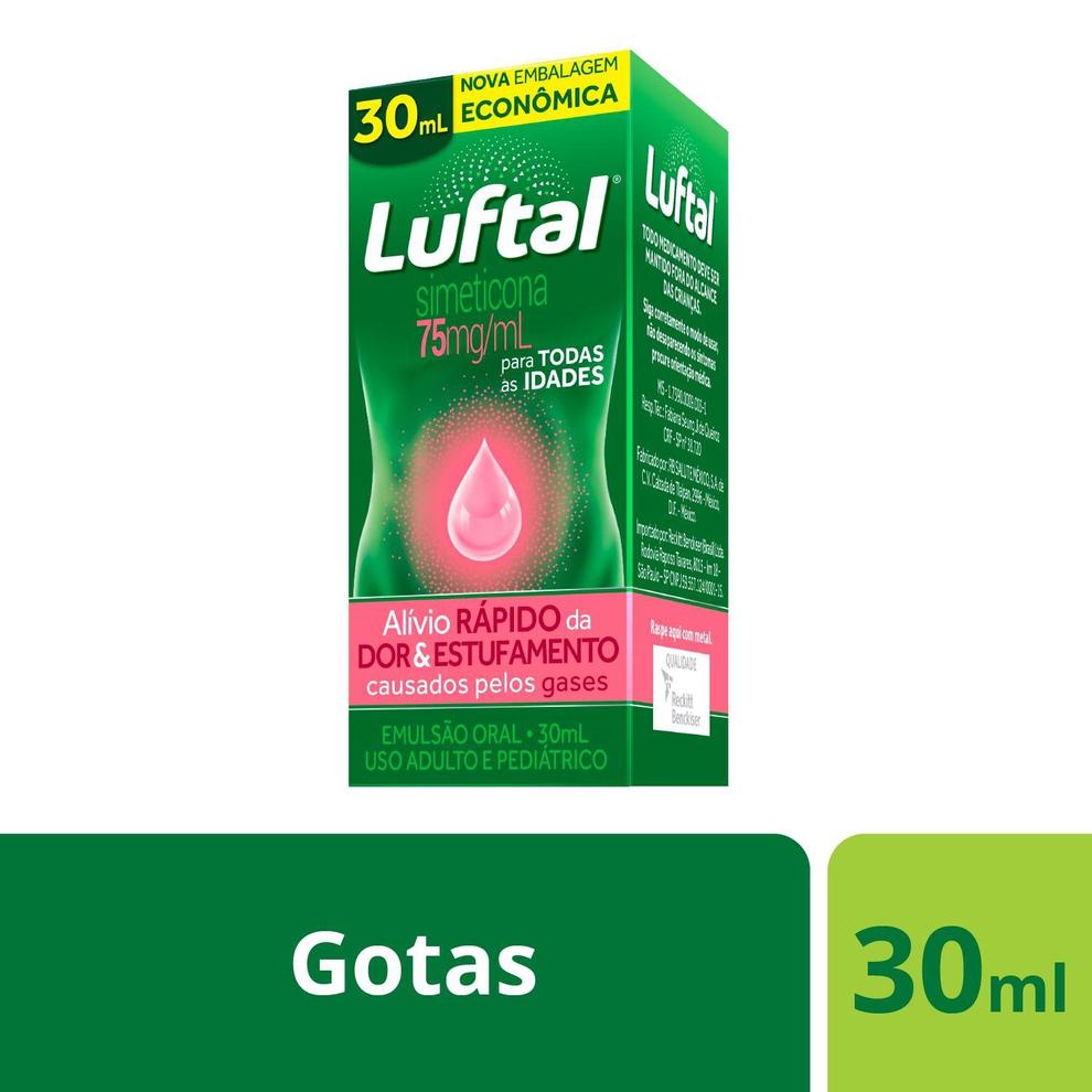 Oferta de Luftal Gotas Simeticona 75mg/ml - 30ml por R$57,46 em Farmácia Permanente