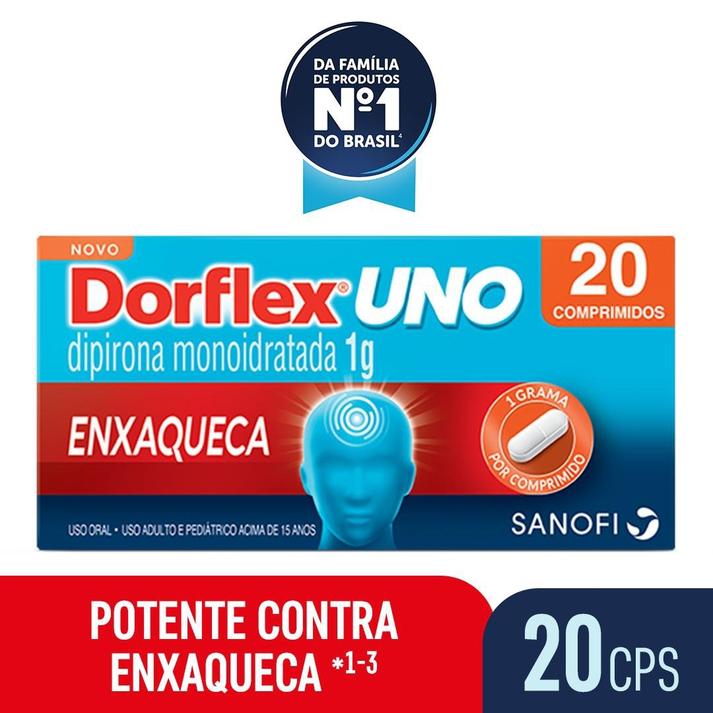 Oferta de Analgésico Dorflex Uno Enxaqueca 1g 20 Comprimidos por R$26,67 em Farmácia Permanente