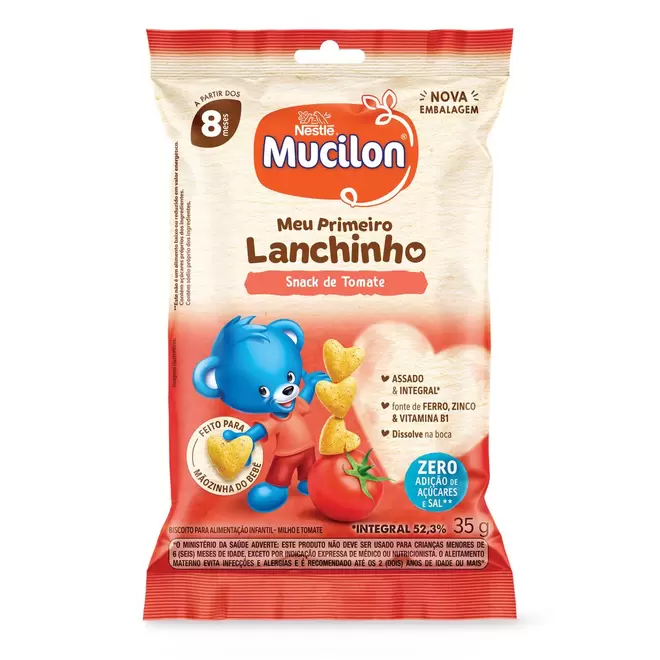 Oferta de Snack Mucilon Tomate 35g por R$3,91 em Farmácia Preço Popular