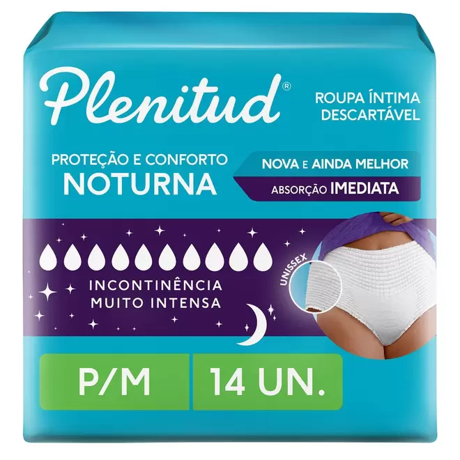 Oferta de Roupa Intima Plenitud Noturna Para Incontinencia P/m 14 Unidades por R$65,9 em Farmácia Preço Popular