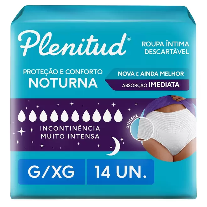 Oferta de Roupa Intima Plenitud Noturna Para Incontinencia G/xg 14 Unidades por R$65,9 em Farmácia Preço Popular