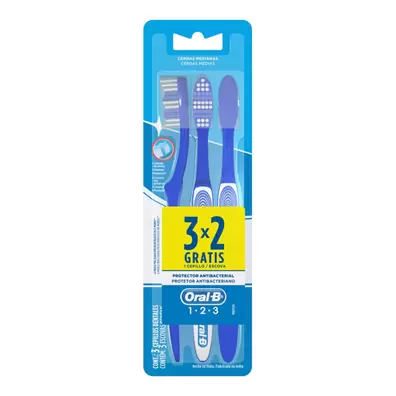 Oferta de Escova Dental Oral-b 1.2.3 Com 3 Clean por R$11,9 em Farmácia Preço Popular