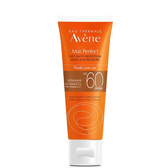 Oferta de Protetor Solar Avene Mat Perfect Fps60 Fluido Com Cor 40g por R$89,83 em Farmácia Preço Popular