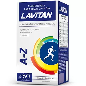 Oferta de Lavitan Suplemento A-Z - com 60 Drágeas por R$33,74 em Farmácia Santa Lúcia