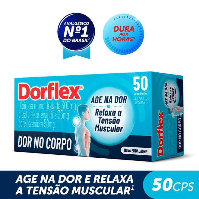 Oferta de Dorflex Analgésico E Relaxante Muscular 50 Comprimidos por R$27,59 em Farmácias Pague Menos