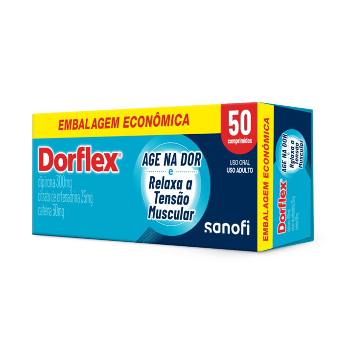 Oferta de Dorflex Analgésico e relaxante muscular 50 comprimidos por R$27,59 em Farmácias Pague Menos