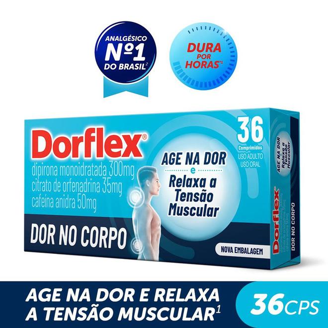 Oferta de Dorflex Analgésico E Relaxante Muscular 36 Comprimidos por R$21,49 em Farmácias Pague Menos