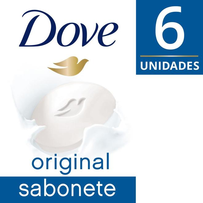 Oferta de Sabonete Em Barra Dove  Branco 90 Gr 6 Unidades por R$24,9 em Farmácias Pague Menos