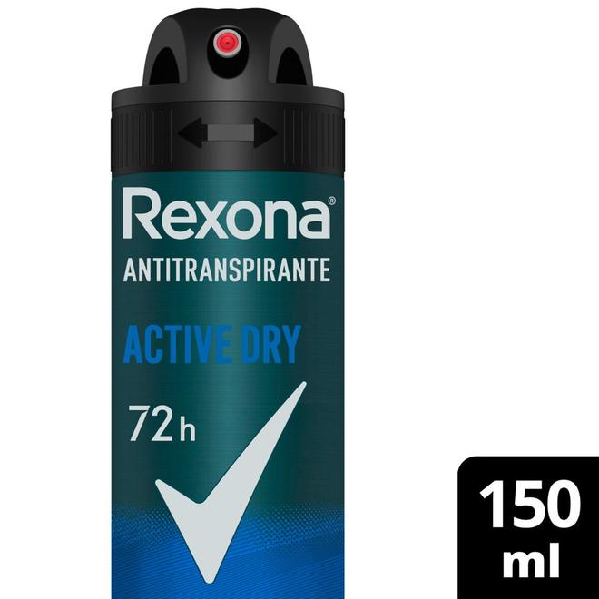 Oferta de Desodorante Antitranspirante Rexona  Active Dry/Azul 150ml por R$15,19 em Farmácias Pague Menos