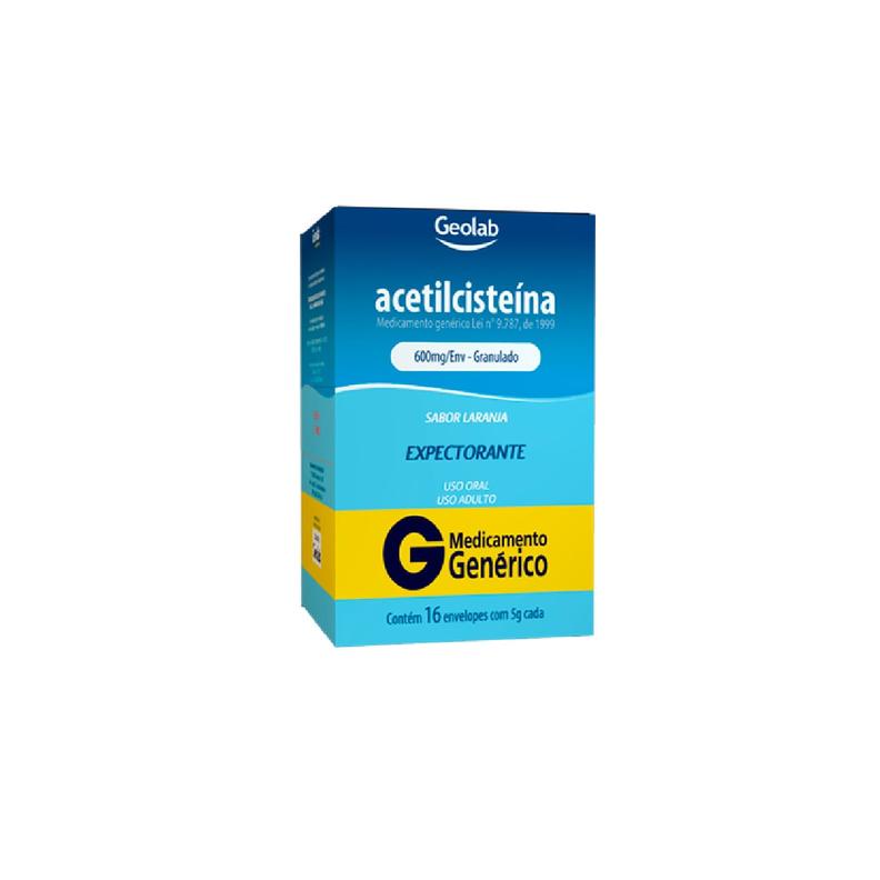 Oferta de Acetilcisteina 600mg Com 16 Envelopes De 5g Generico Geolab por R$33,29 em Farmácias Pague Menos