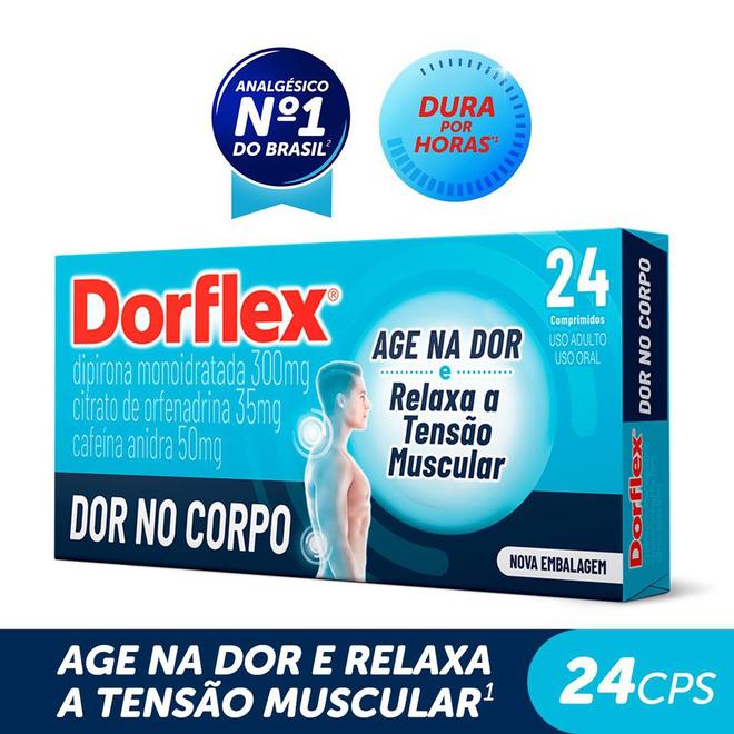 Oferta de Dorflex Analgésico E Relaxante Muscular 24 Comprimidos por R$13,49 em Farmácias Pague Menos