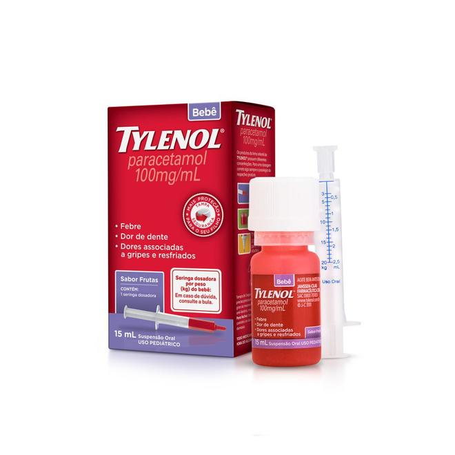 Oferta de Tylenol Bebê 100mg/ml Suspensão Oral Sabor Frutas 15ml por R$44,41 em Farmácias Pague Menos