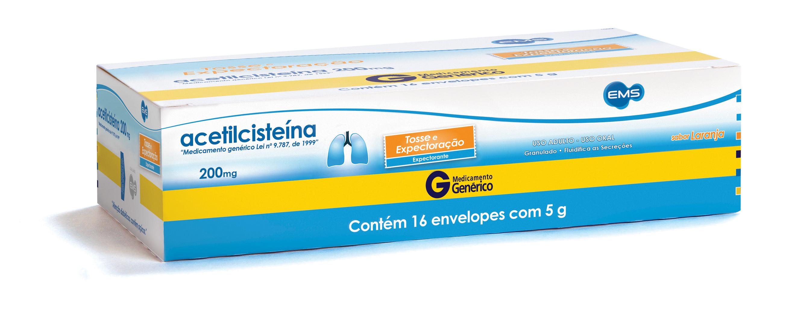 Oferta de Acetilcisteína 200mg Envelope Com 16 Comprimidos Genérico Ems por R$22,79 em Farmácias Pague Menos