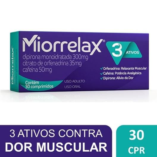 Oferta de Miorrelax 3 Ativos 300mg+50mg+35mg Com 30 Comprimidos por R$16,19 em Farmácias Pague Menos