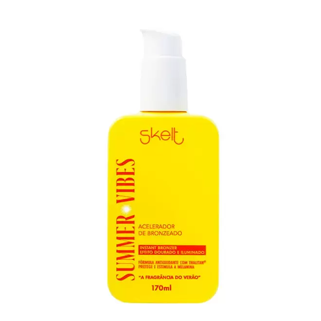 Oferta de Skelt Summer Vibes - Acelerador de Bronzeado 170ml por R$82 em Farmácias Pague Menos