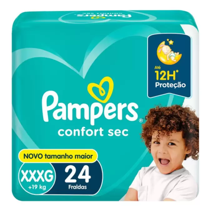 Oferta de Fralda Pampers Confort Sec - Tamanho XXXG - 24 Unidades por R$184,99 em Farmácias Pague Menos