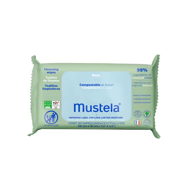 Oferta de Toalhas Umedecidas Mustela Compostáveis Com Perfume 60 Unidades por R$45,5 em Farmácias Pague Menos