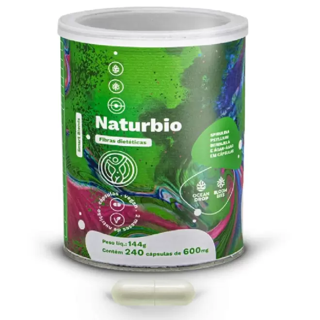 Oferta de Naturbio Fibras Dietéticas 600mg (240 Cápsulas) - Ocean Drop por R$114,2 em Farmácias Pague Menos