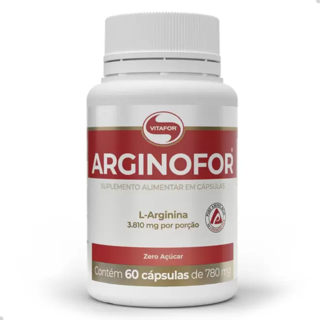 Oferta de Arginofor (60 Cápsulas) - Vitafor por R$84,4 em Farmácias Pague Menos