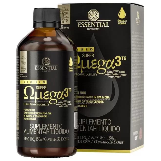 Oferta de Super Ômega-3 TG Liquid 150ml (20 Doses) - Essential por R$133,2 em Farmácias Pague Menos