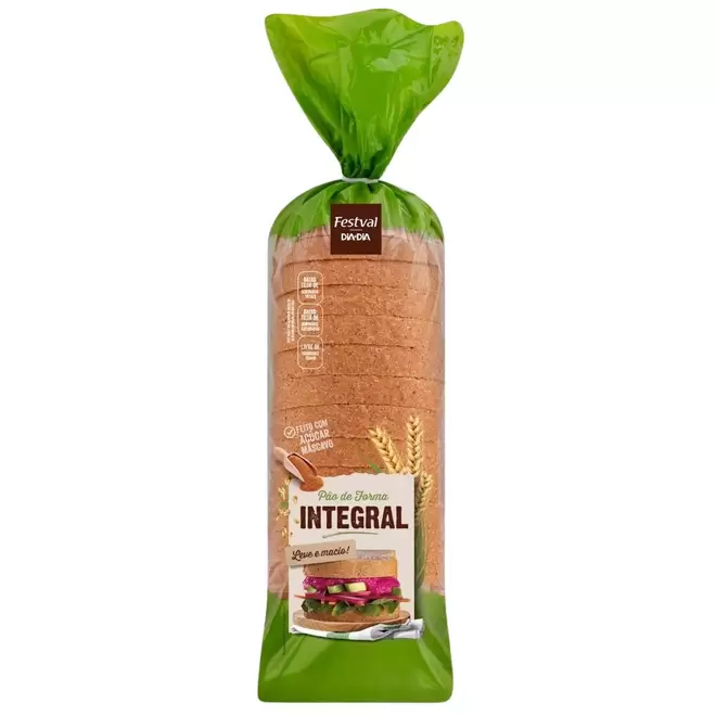 Oferta de Pão Integral Artesanal Fatiado Festval 400g por R$7,99 em Festval