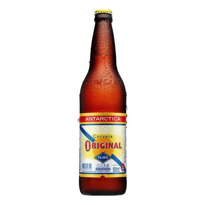 Oferta de Cerveja Antarctica Original Pilsen Garrafa 600ml por R$7,49 em Festval
