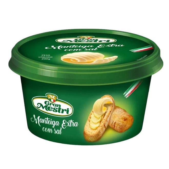 Oferta de Manteiga Gran Mestri com Sal 200g por R$9,98 em Festval