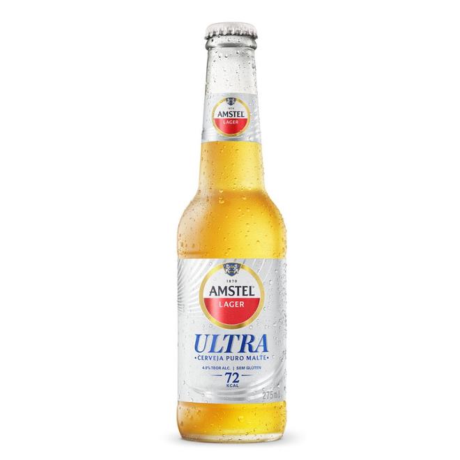 Oferta de Cerveja Lager Puro Malte sem Glúten Amstel Ultra Long Neck 275ml por R$4,29 em Festval