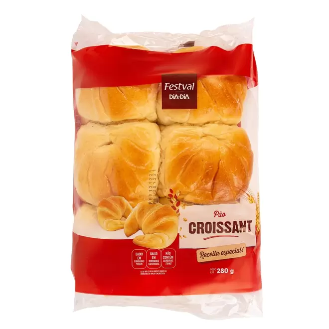 Oferta de Pão Croissant Festval 280g por R$12,99 em Festval