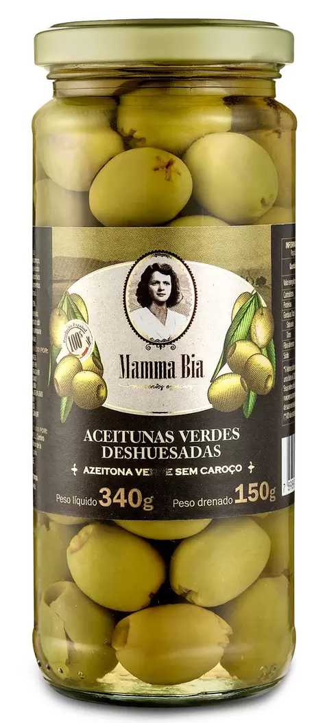 Oferta de Azeitona Verde Sem Caroço Mamma Bia por R$15,98 em Festval