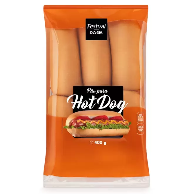 Oferta de Pão Hot Dog Festval 400g por R$6,99 em Festval