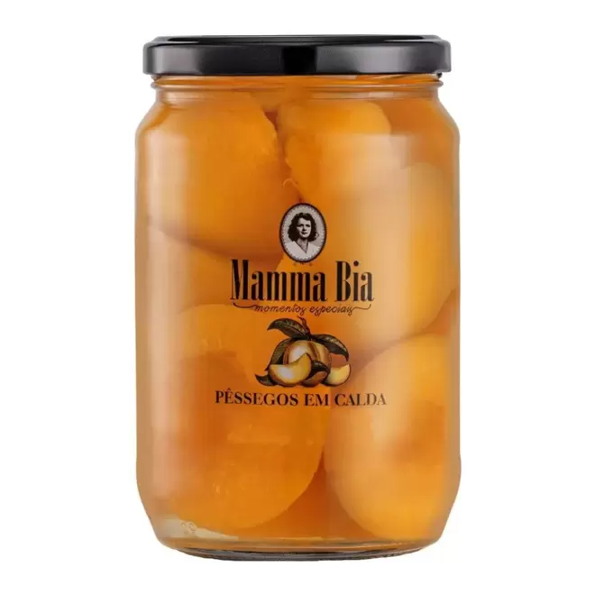 Oferta de Pêssegos em Calda Grego Mamma Bia 660g por R$29,9 em Festval