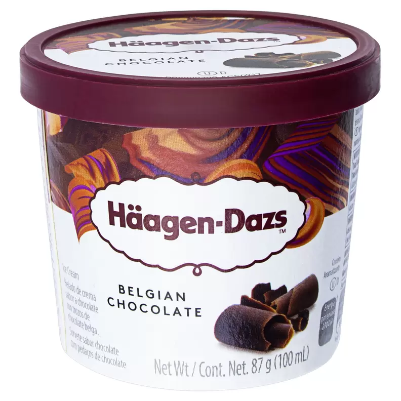 Oferta de Sorvete  Häagen-Dazs Chocolate Belgian Pote 100ml por R$16,98 em Festval