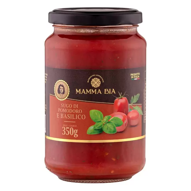 Oferta de Molho de Tomate Italiano Mamma Bia Manjericão 350g por R$19,9 em Festval