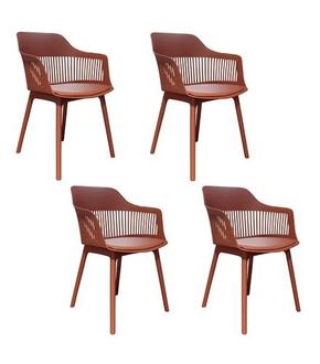 Oferta de Conjunto 4 Cadeiras Marcela Café Mozaic por R$799,96 em Freitas Varejo