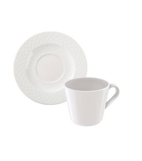Oferta de Xícara Chá com Pires Porcelana Ingrid Branco Tramontina 185ml por R$19,99 em Freitas Varejo