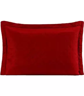 Oferta de Porta Travesseiro de Microfibra Vermelho Útil Bazar 50x70cm FR104 por R$14,99 em Freitas Varejo