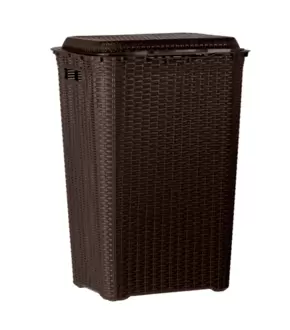 Oferta de Cesto Telado Rattan Plástico Marrom Top Plast 60L PA00430 por R$59,99 em Freitas Varejo