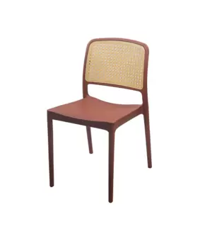 Oferta de Cadeira Plástico Rattan Terracota 42X53X80CM Mozaic RF4601VH por R$229,99 em Freitas Varejo