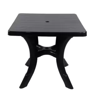 Oferta de Mesa Plástica Ibiza Quadrada Preta 72X79X79CM Mozaic RF4224PR por R$199,99 em Freitas Varejo