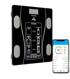 Oferta de Balança Digital de Bioimpedância Banheiro Útil Eletro RF2183 por R$39,99 em Freitas Varejo