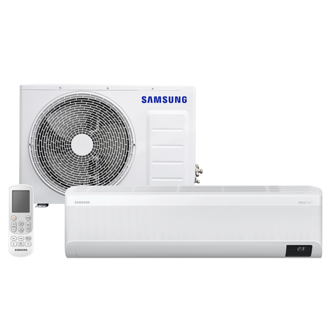 Oferta de Ar Condicionado Split Inverter Samsung WindFree Connect Sem Vento 18.000 BTUs Frio - AR18CVFAAWKNAZ | Branco por R$4199 em Fujioka