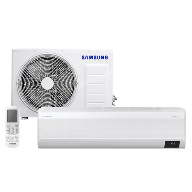 Oferta de Ar Condicionado Split Inverter Samsung WindFree Connect Sem Vento 22.000 BTUs Frio - AR24BVFAAWKXAZ | Branco por R$4999 em Fujioka