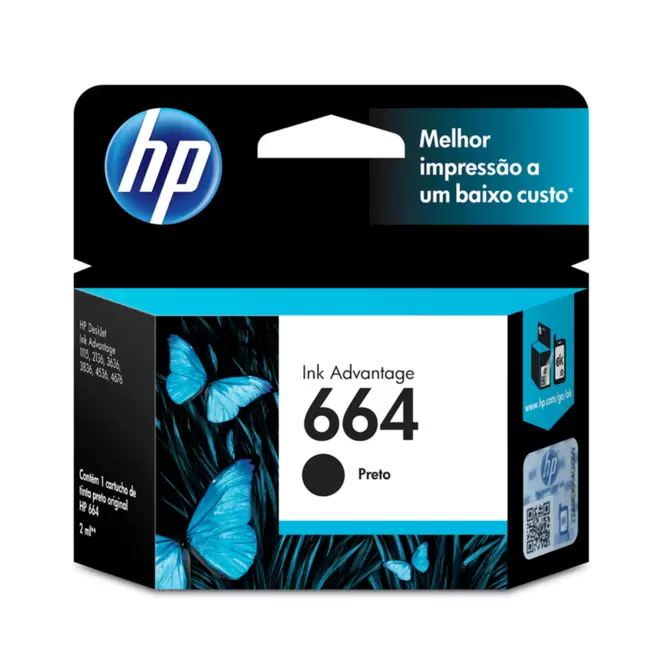 Oferta de Cartucho Hp 664 Std F6v29ab por R$59,9 em Fujioka