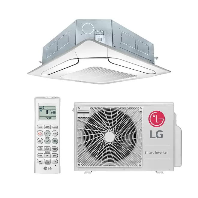 Oferta de Ar-condicionado LG Cassete Tropical Inverter 18.000 BTUs Quente e Frio - ATUW18GPLP1 | Branco por R$10599 em Fujioka