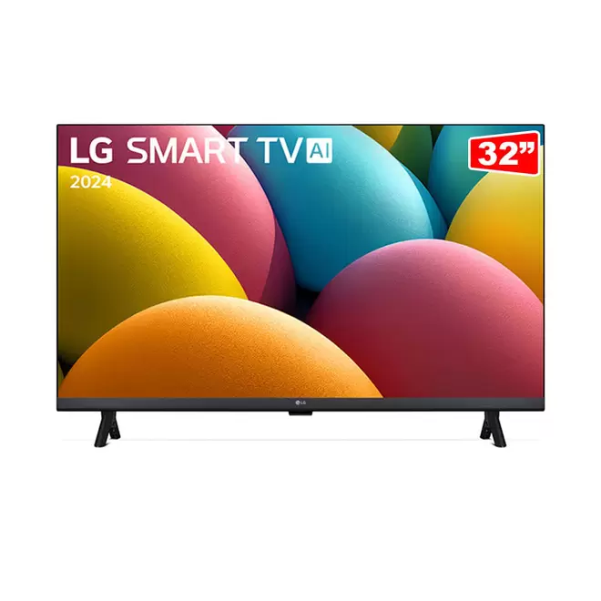 Oferta de Smart TV 32" LG HD 32LR600B Processador a5 Ger6 AI Alexa integrado LG Channels webOS 23 compatível com Controle Smart Magic por R$1119 em Fujioka