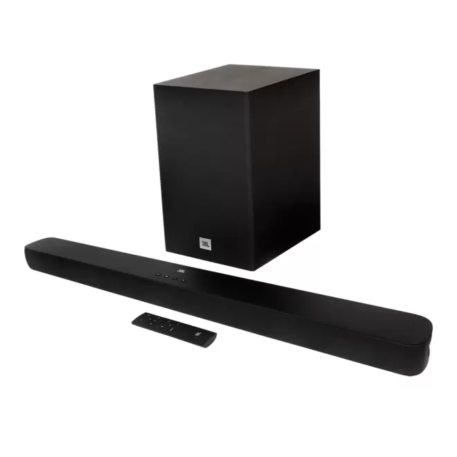 Oferta de Soundbar JBL Cinema SB180, 2.1 Canais, com Subwoofer, Bluetooth e USB | Preto por R$1099,99 em Fujioka